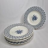 Set of six hollow plates "English style" Lunéville