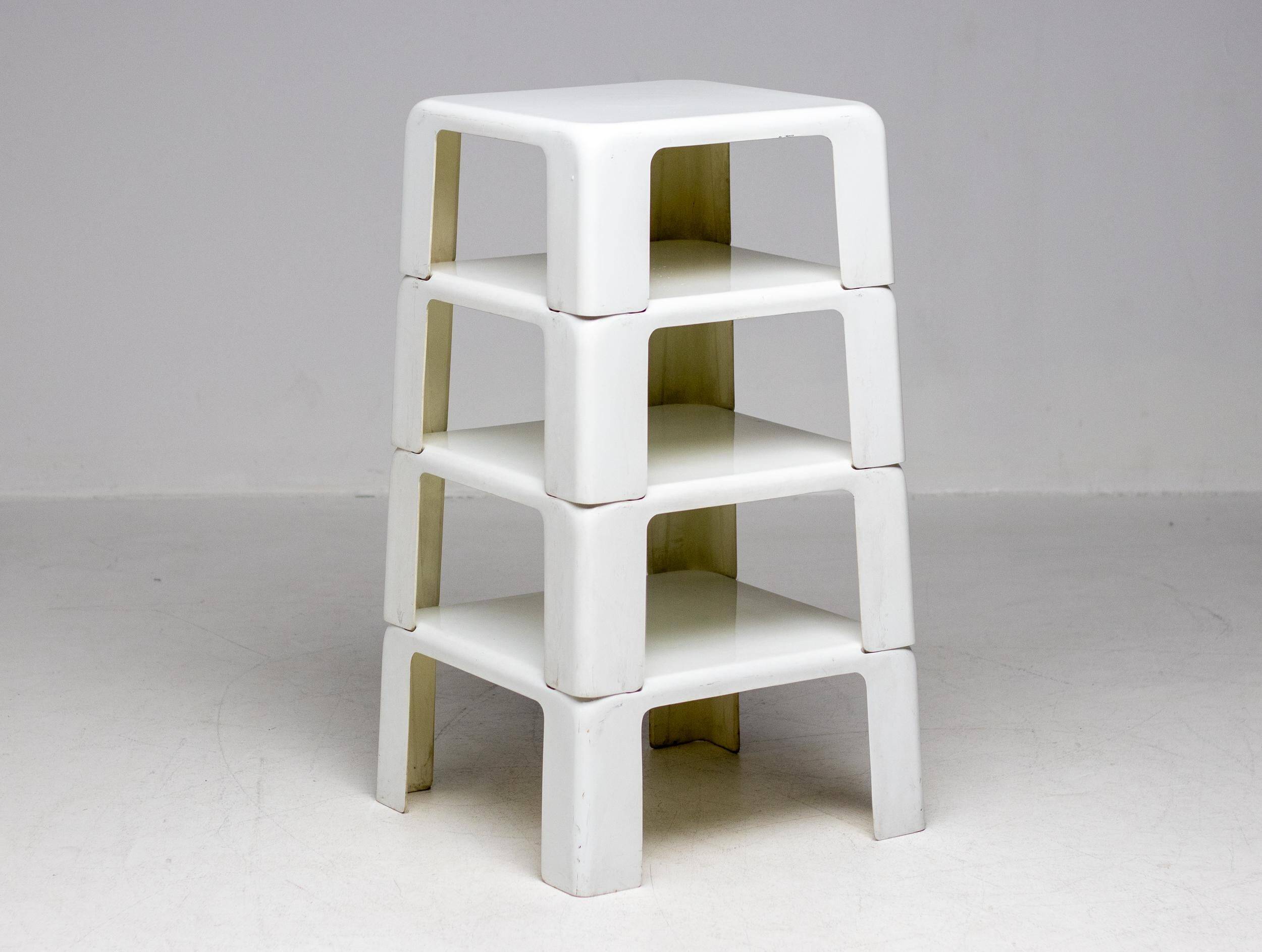 Set of four nesting tables by Mario Bellini, Quattro Gatti, Italy, 1967.