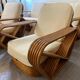Rattan lounge by Paul Frankl