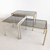 Set of 3 Hollywood Regency Nesting Tables 1970's