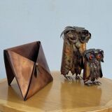 Vintage round coffee table design Maison Regain style 1970s