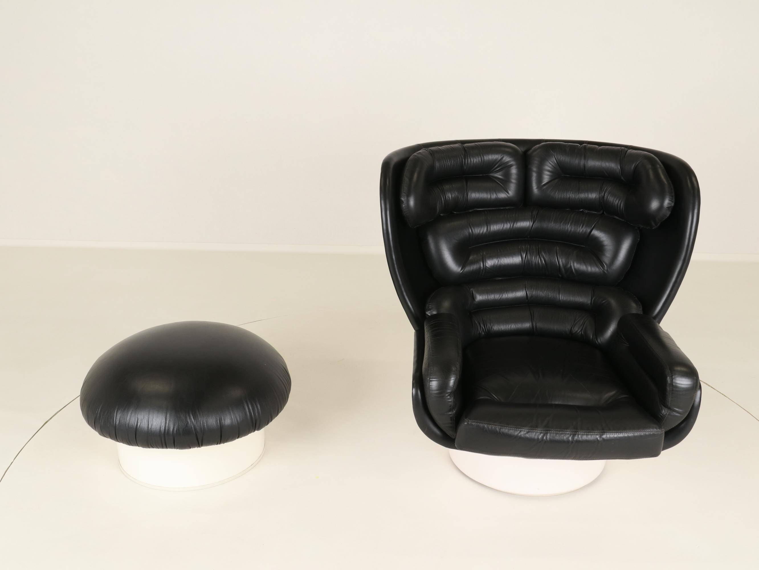 Elda Chair and Ottoman by Joe Colombo for Comfort, Italy, 1970s