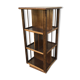 Rotating bamboo-wicker shelf vintage 1970
