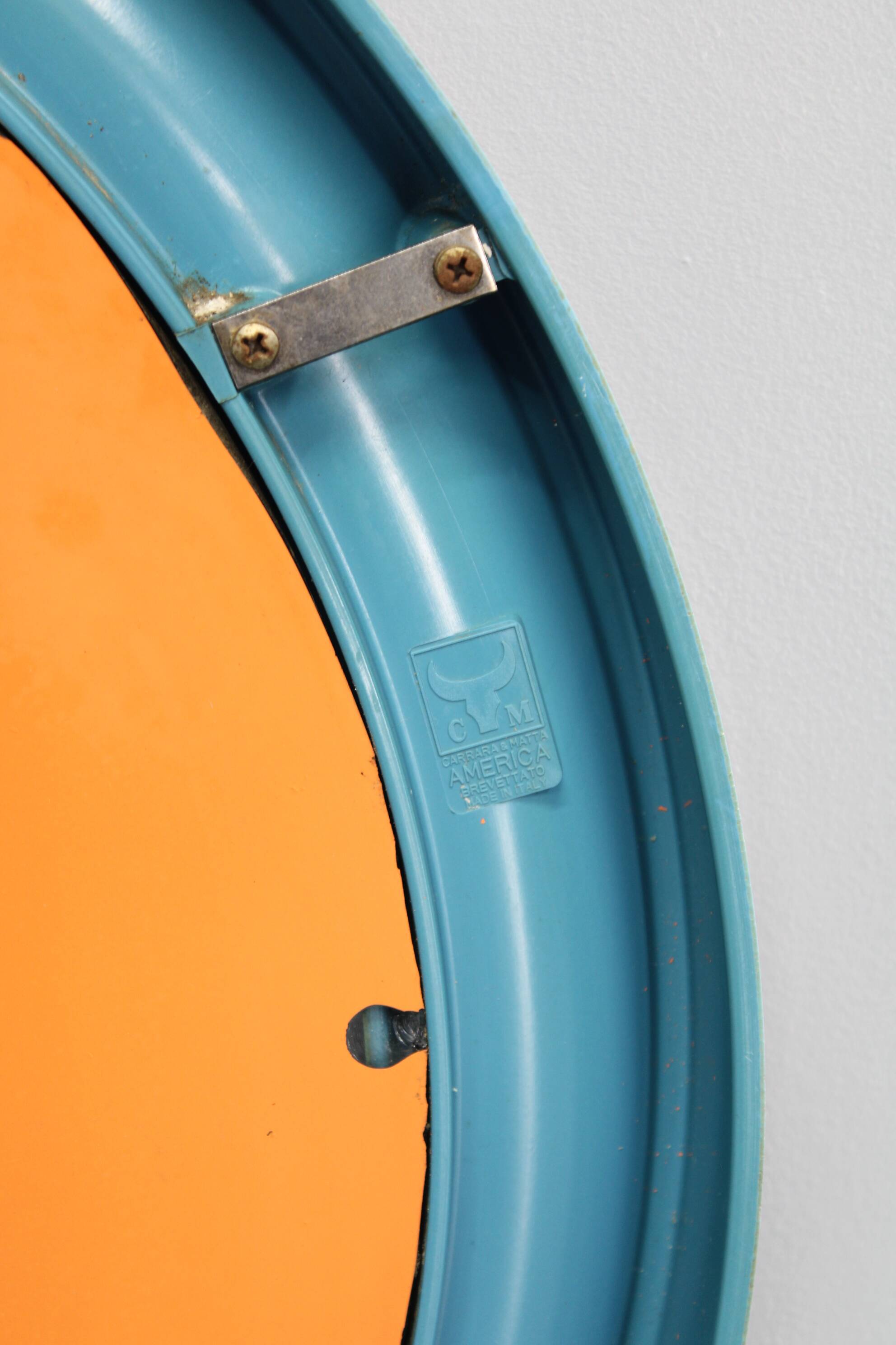 1970s Round Mirror , Italy