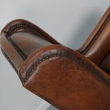 Vintage Dutch Club Chair in Cognac Leather