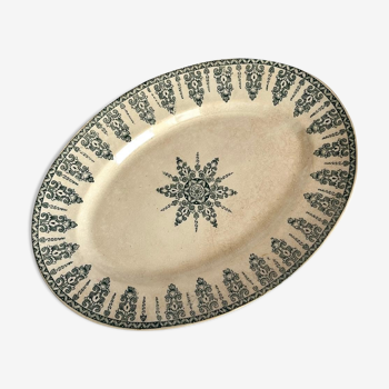 Opaque porcelain dish of Gien, iron earth, Annam, France