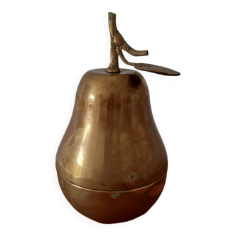 Pear brass candy box
