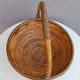 Rattan and brass basket 1970