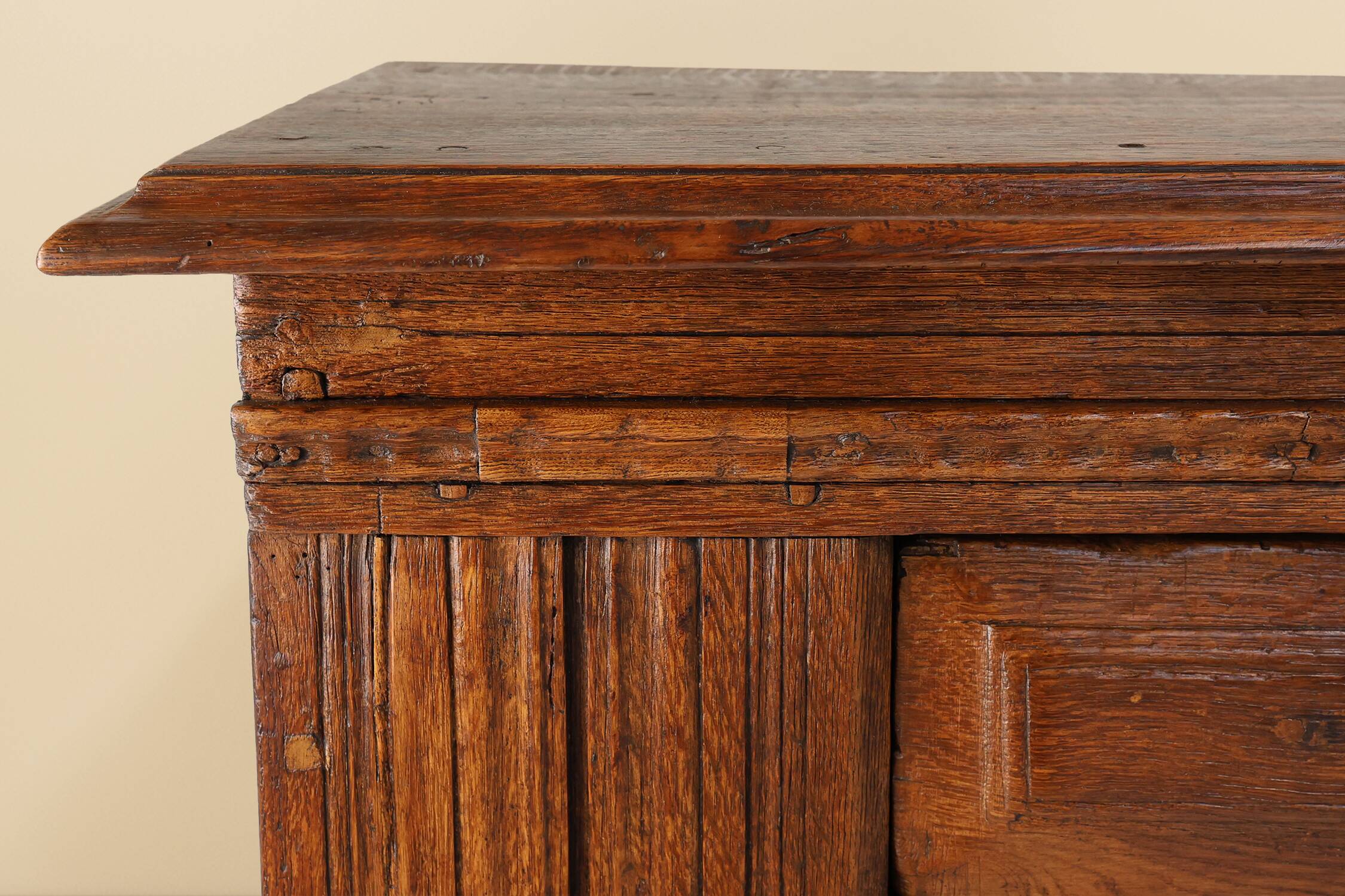 16th Century Belgian hand carved single door cabinet in full oak