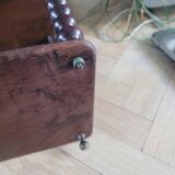 Mahogany "bobbin turned" beaded wood shelf