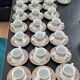 22 cups and saucers Bareuther Waldsassen distributed by Chomette Favor.