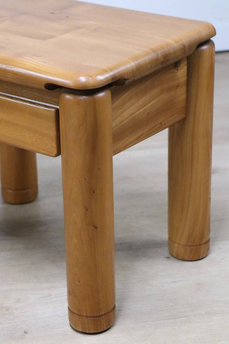 Pair of vintage elm bedside tables, 1970s