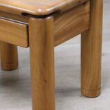 Pair of vintage elm bedside tables, 1970s