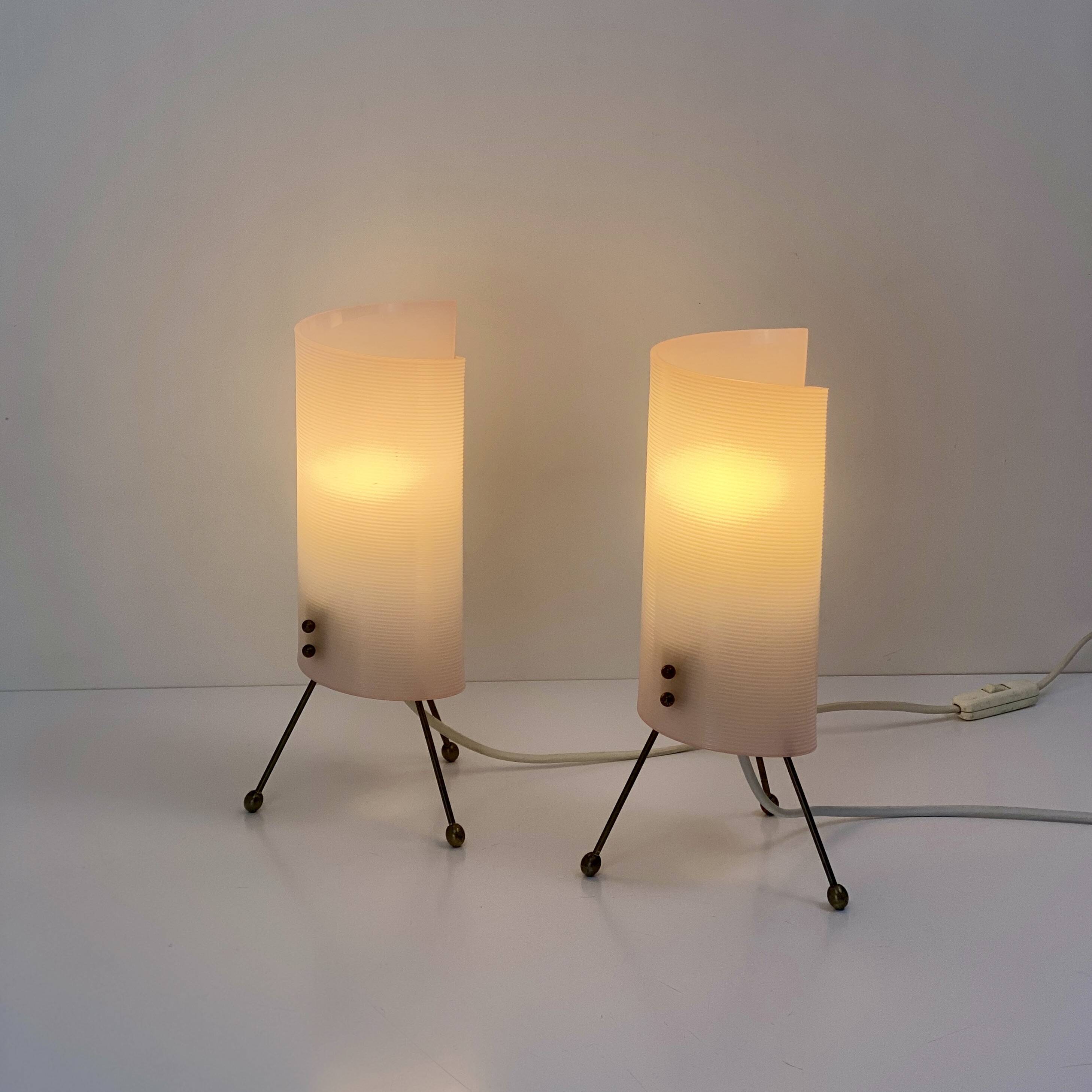 Pair of vintage tripod lamps, 1960s