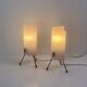 Paire de lampes tripodes vintage, 1960s