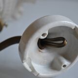 Swan neck wall lamp and its tulip, early 20th century.