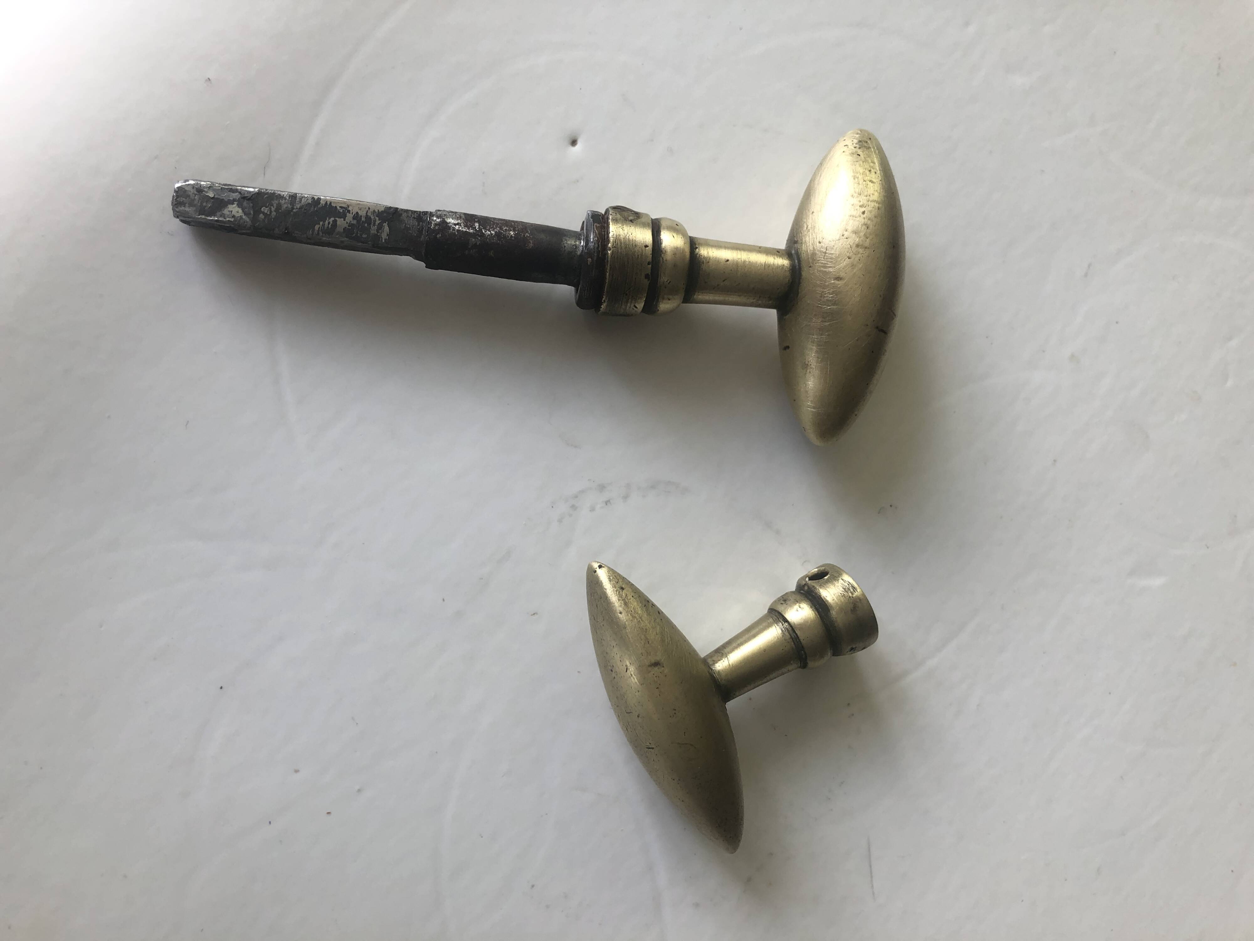 Pair of old bronze handles