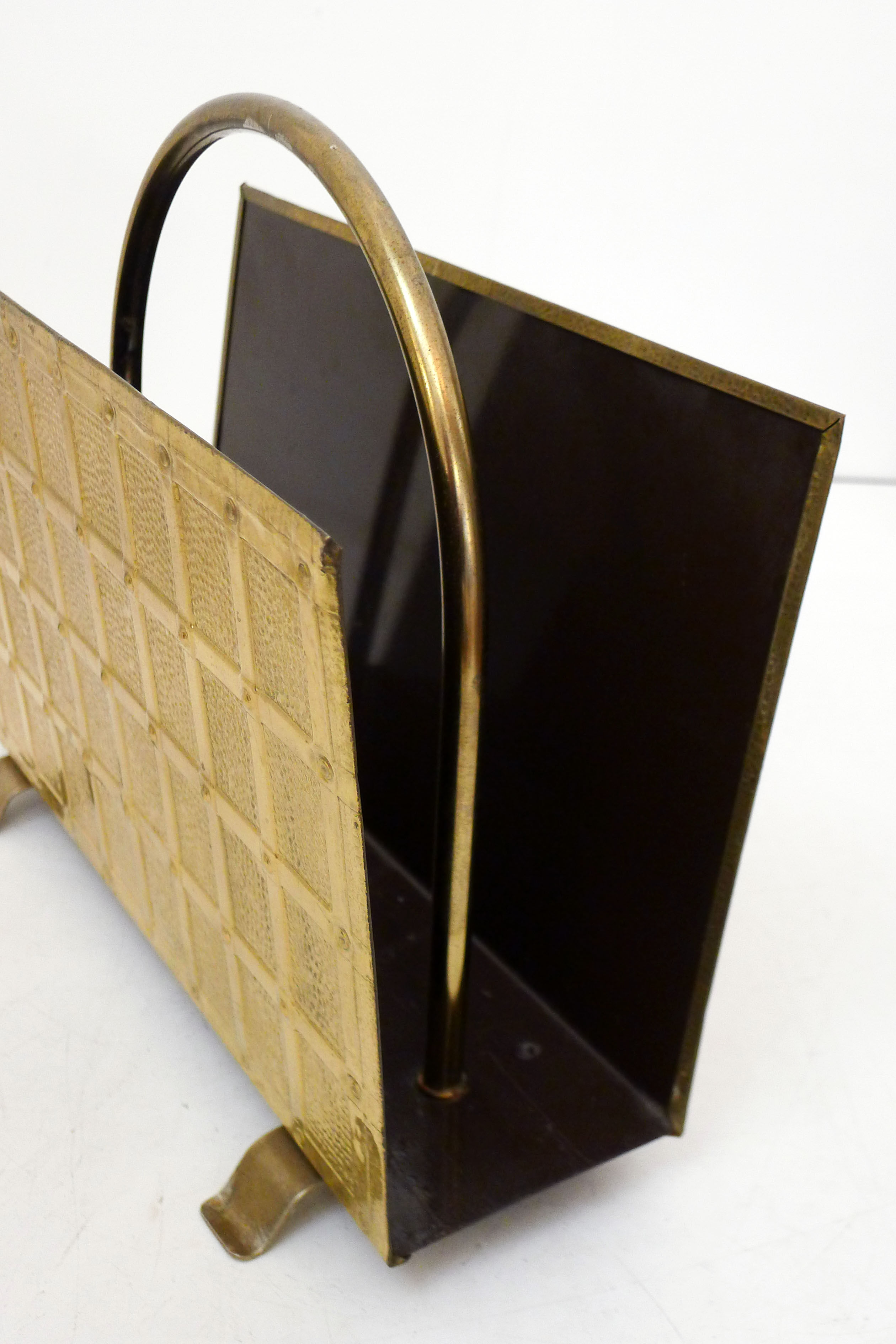 1960's brass magazine rack