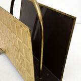 1960's brass magazine rack