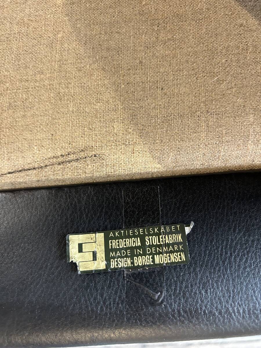 Borge Mogensen - 2-seater black leather sofa