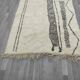Traditional handmade natural wool Berber rug 2/3 m