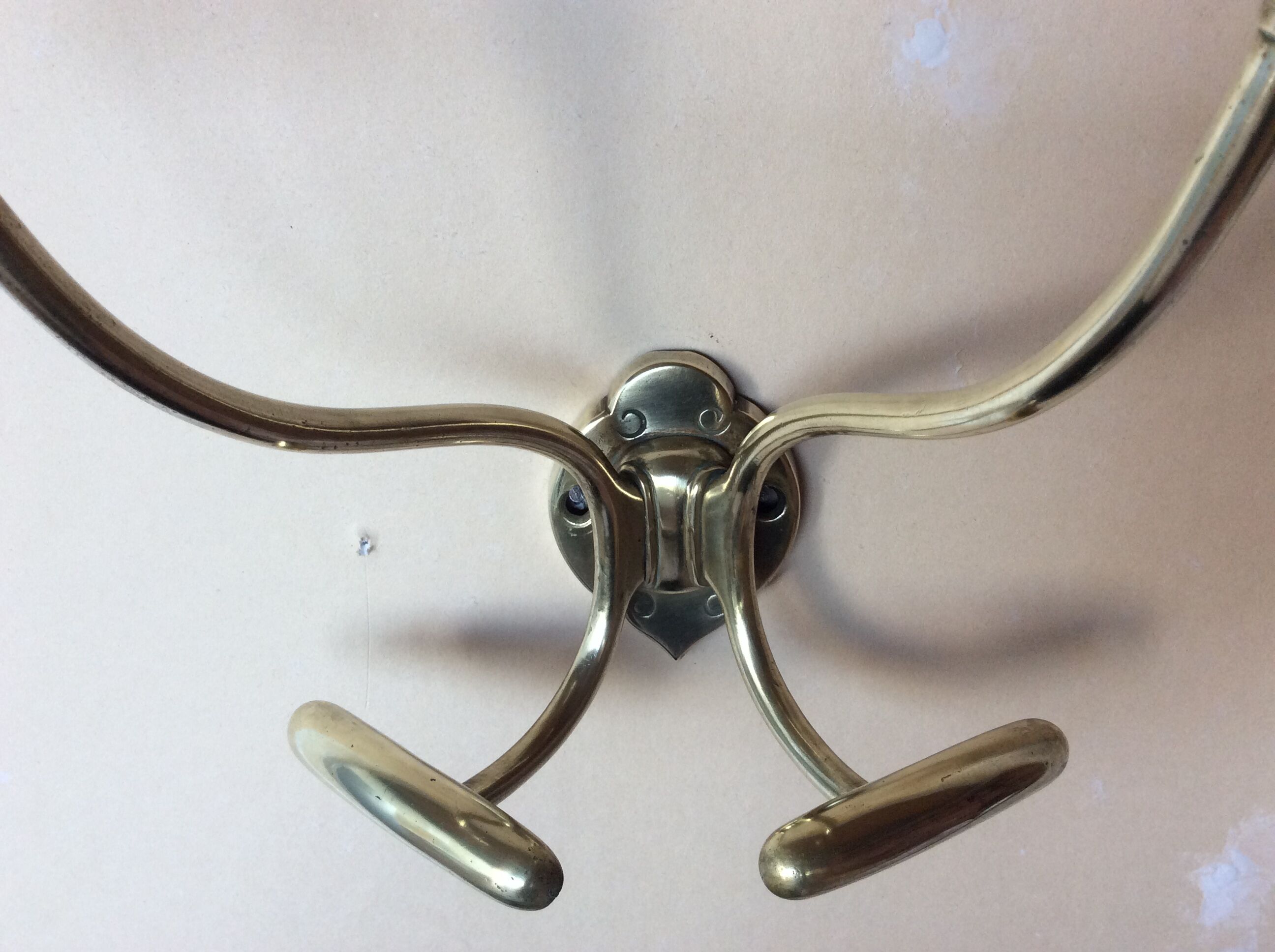 Vintage brass coat rack