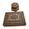 Lot de 2 coffrets oriental en marqueterie.