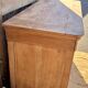 Antique chest of drawers with 4 drawers in raw solid wood.