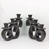 Large candlesticks Giraud Vallauris France 1950