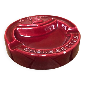 Old vintage red ceramic arka advertising ashtray