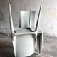 Ensemble de 6 chaises Bellini empilables en polypropylène gris clair, design italien de Mario Bellini