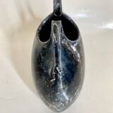 Iridescent ceramic vase with handles