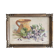 Peinture ancienne bouquet de fleurs, nature morte aquarelle violettes