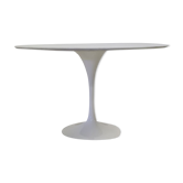 Space age tulip table with wooden top, Italy 1970s