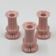 Set of 3 pink ceramic candle holders