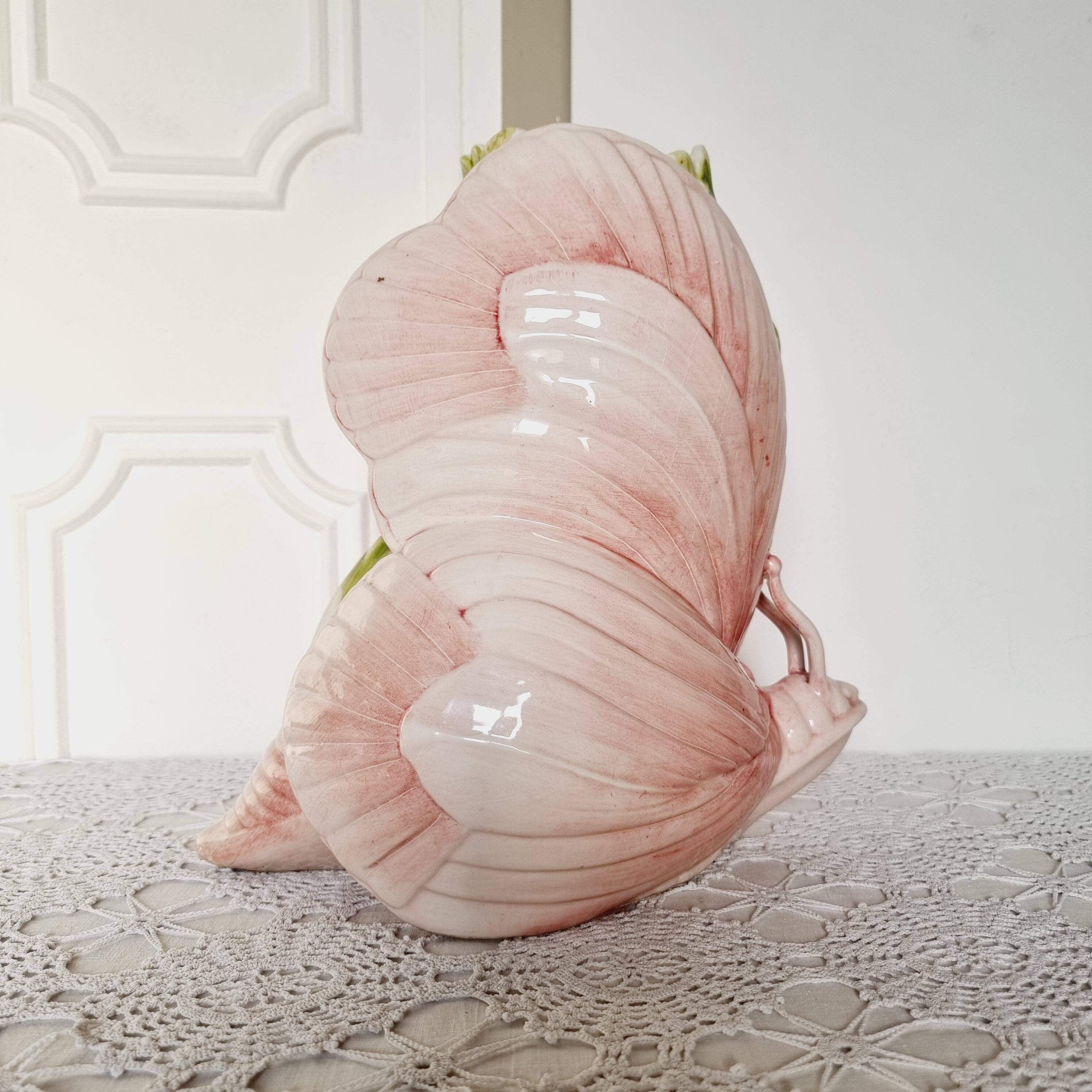 Vase papillon en céramique vernissée italienne