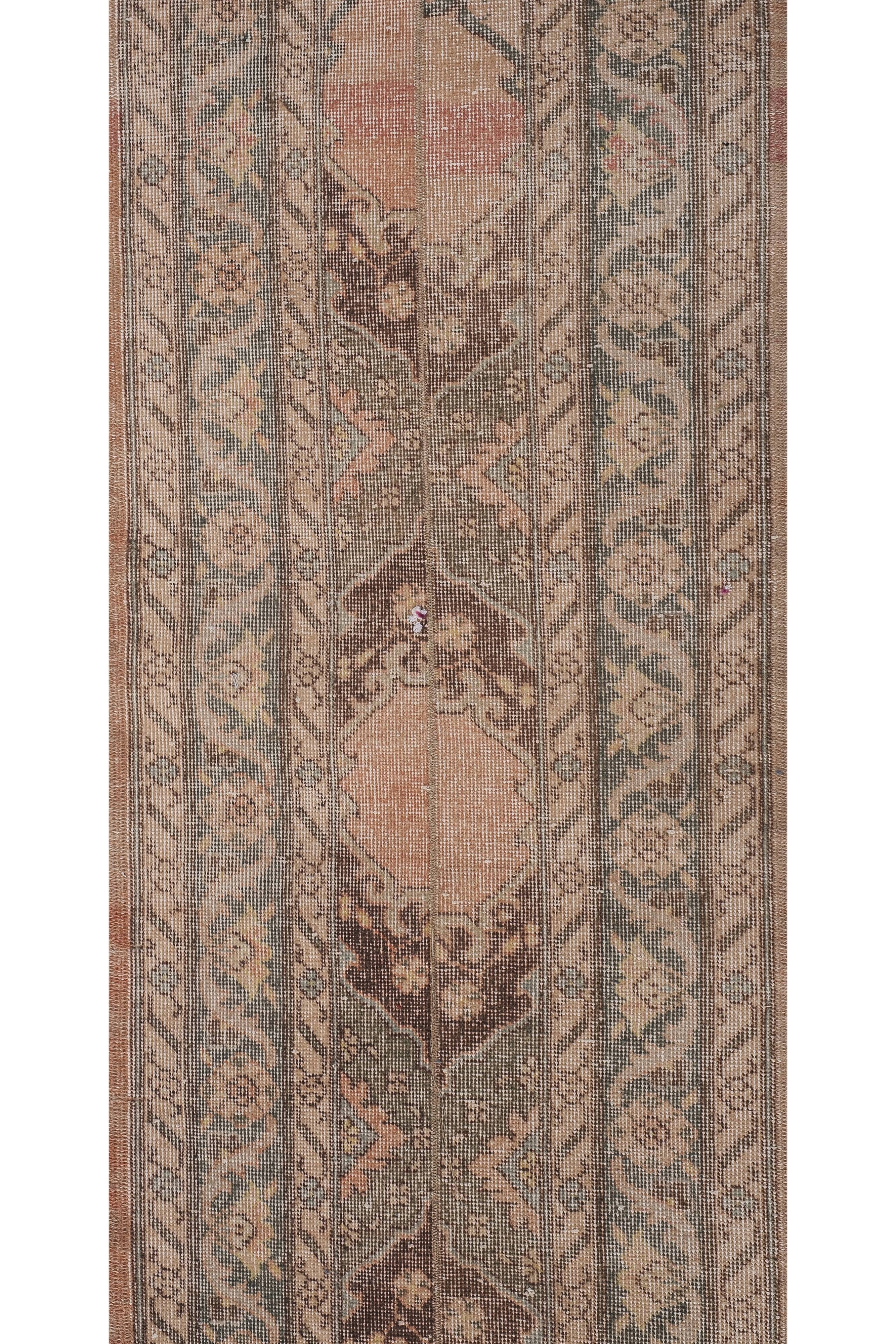 Vintage Turkish Oushak Rug Handwoven 70x673 cm