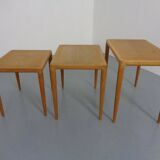 Danish Oak Nesting Tables by H.W. Klein for Bramin, 1960s, Set of 3