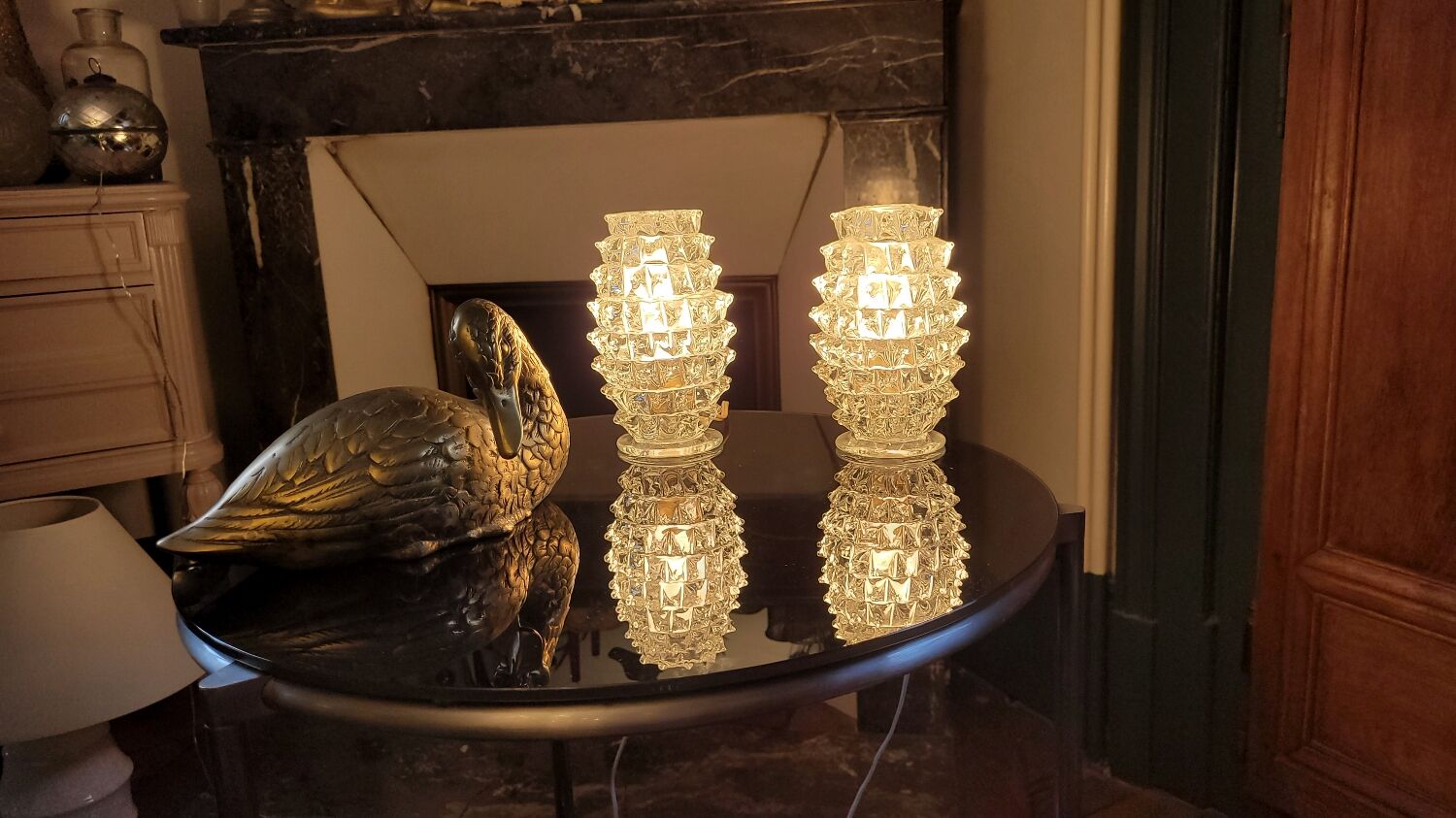 Glass lamp duo
