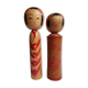 Couple de poupées Kokeshi vintage