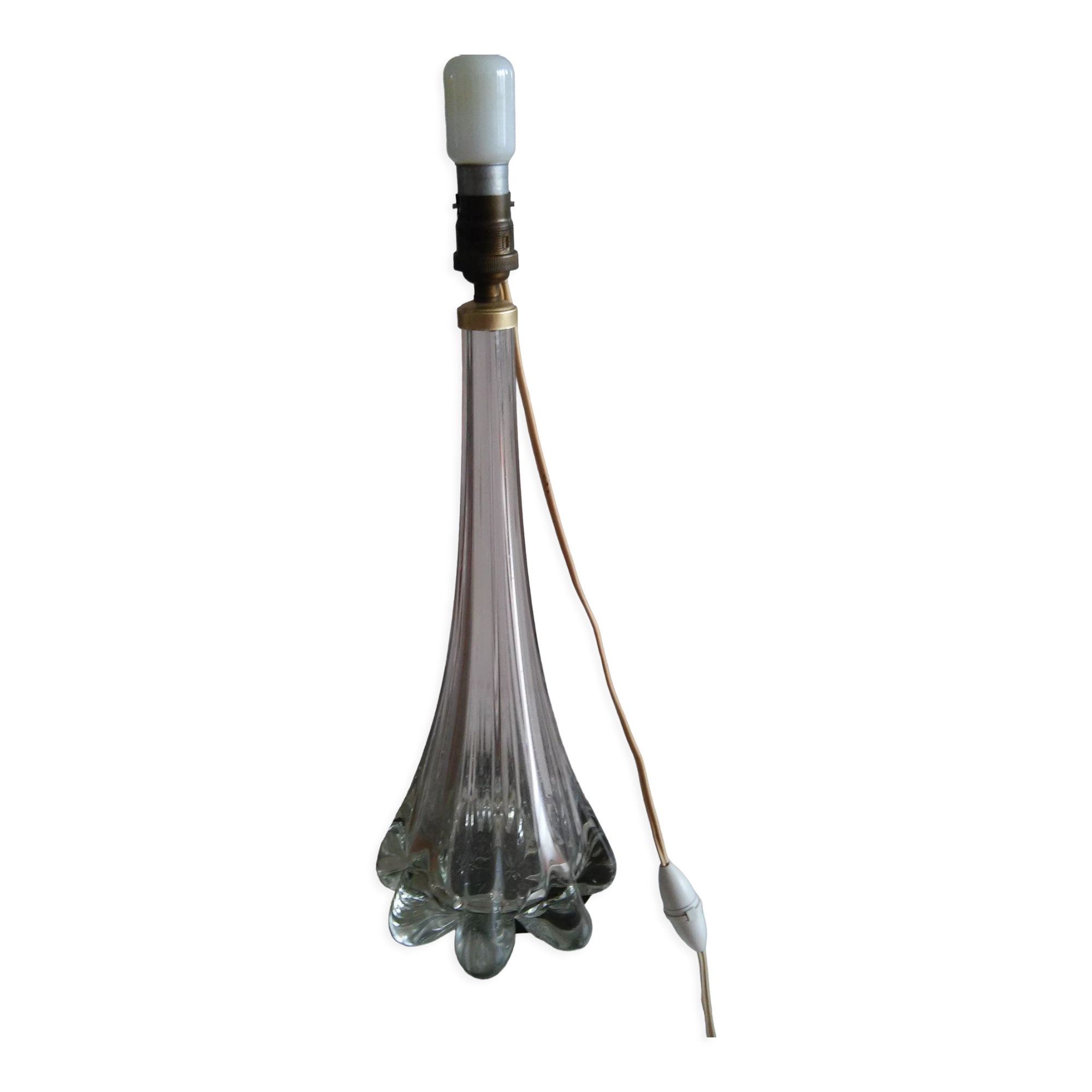 Glass lamp foot