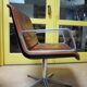 Program 2000 armchair in leather by Delta Design for Wilkhahn, 1960s.