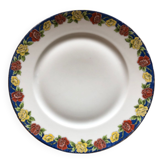 Assiette plate en porcelaine de Limoges F Legrand