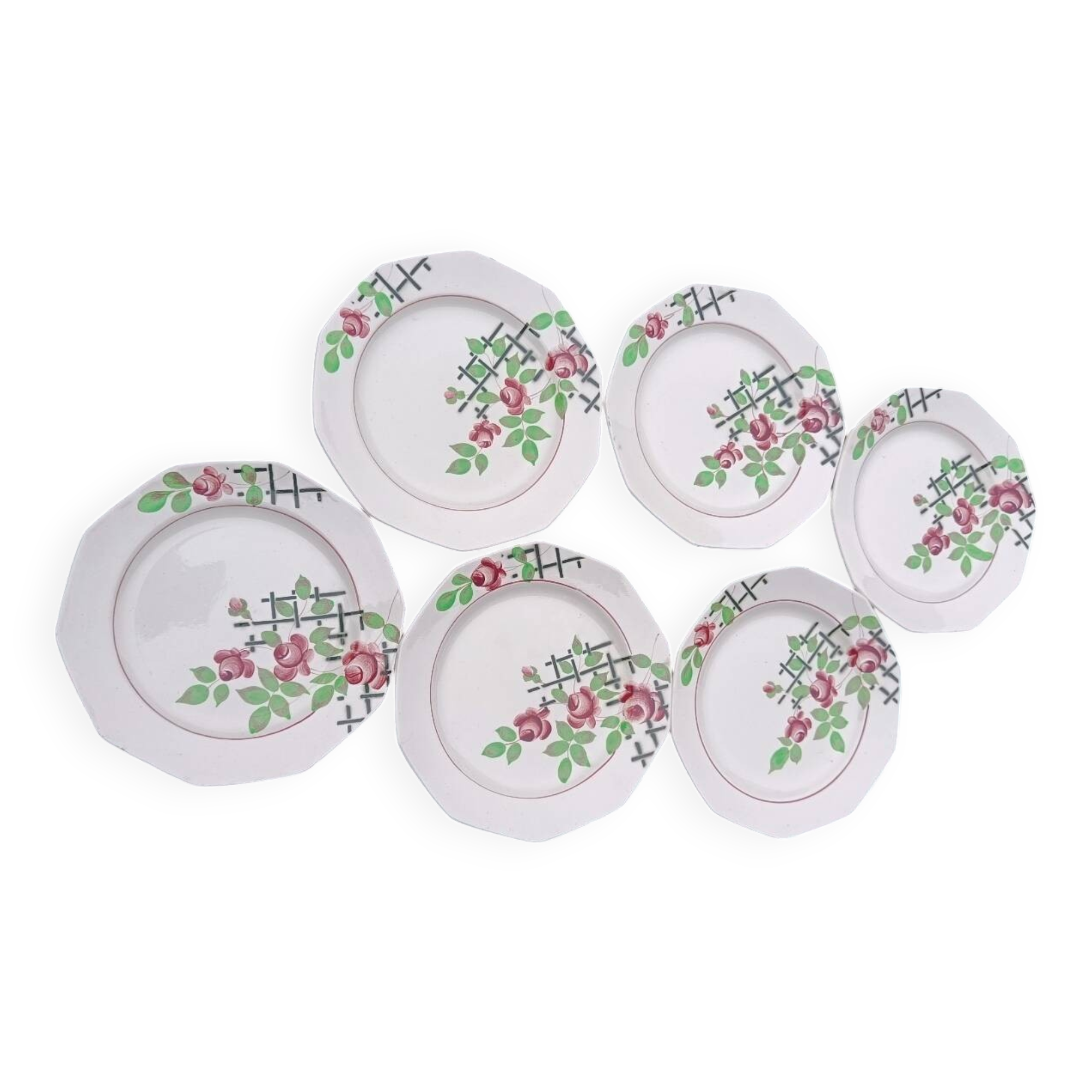 Iron earth dessert plates