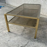 Iron coffee table with glass top