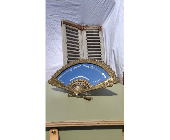 Bronze fan mirror Napoleon III style 39x24cm | Selency