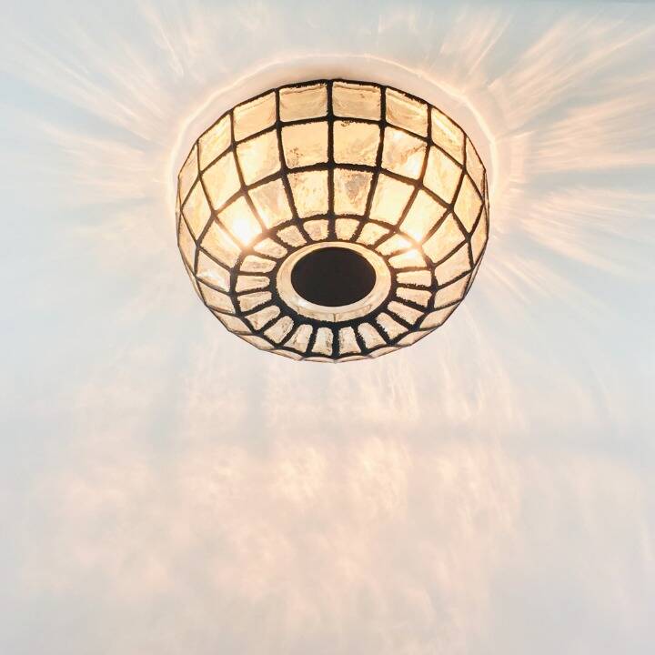 Large Mid-Century Glass Ceiling Light from Limburg, Germany, 1960s