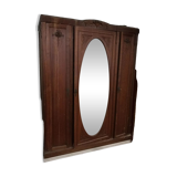 Oval mirror bedroom cabinet