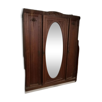 Armoire de chambre miroir oval