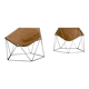 Anciens fauteuils Penta en toile ocre par Jean-Paul Barray et Kim Moltzer pour Bofinger